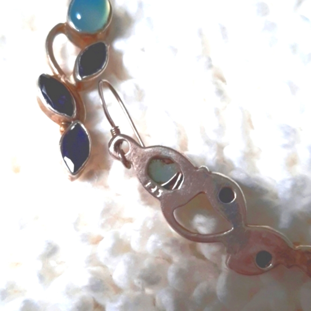 Authentic Gem 925 Silver Earrings. - image 3